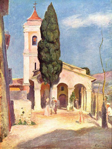 Pierre-Auguste Renoir Kirche in Cagnes Spain oil painting art